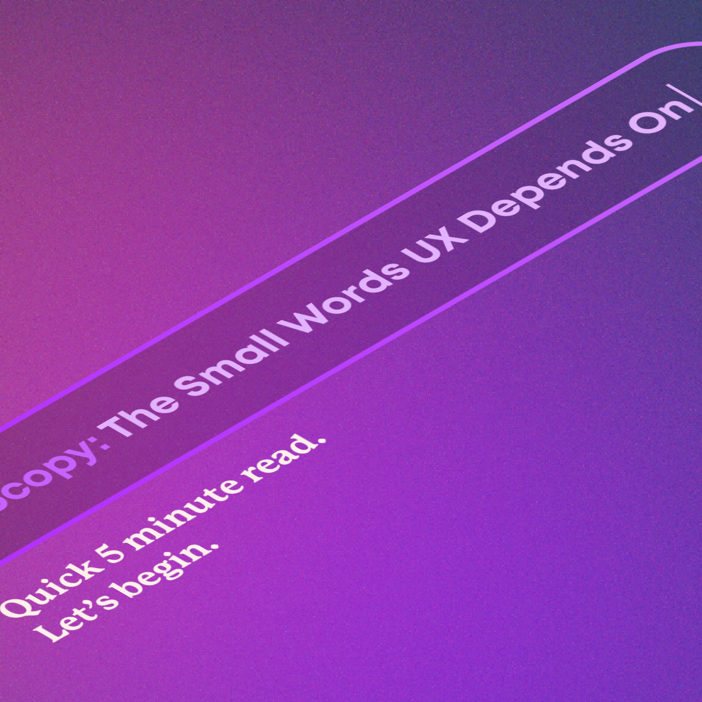 Microcopy: The small words UX depends on
